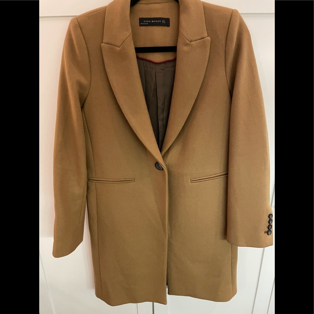 Zara camel wool coat